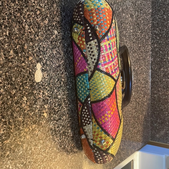 Handmade straw and leather hand bag - Picture 7 of 15